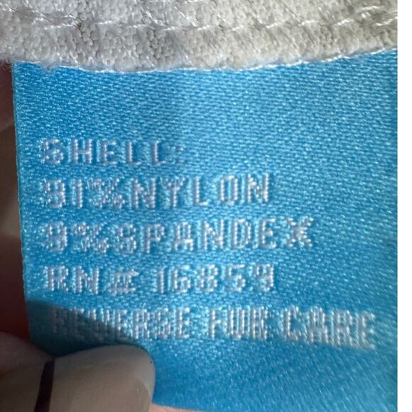 J.McLaughlin Durham Ruffle Top Chevron Catalina Cloth Blouse Tan Whit Size Large - Picture 9 of 11